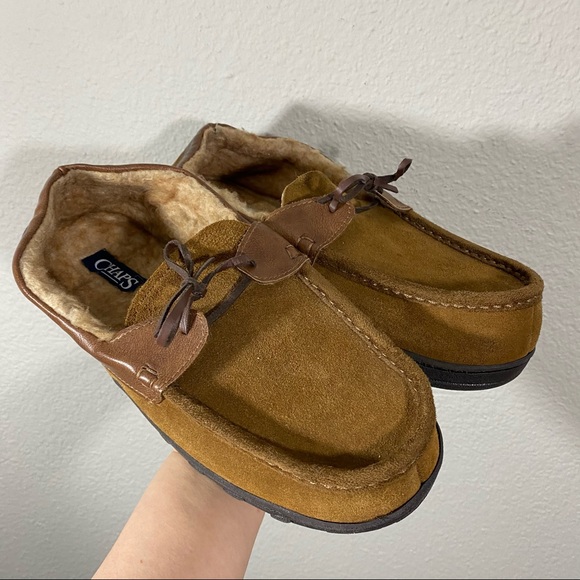 Mens Chaps Genuine Suede Moccasin 